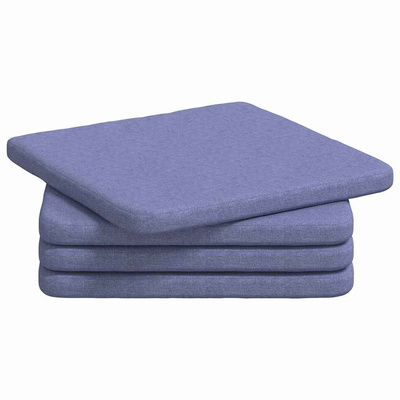 Poduszki na siedziska 4 pcs Niebieski dżins 40 x 40 x 3 cm