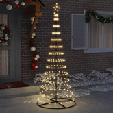 Choinka świąteczna LED z podstawą Ciepła biel 250 cm Metal