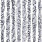 Zasłona przeciwko owadom, biało-szara, 100x230 cm, szenil