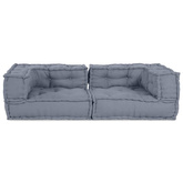 Modularna jednostka sofy 3 pcs Szary 140 x 70 x 36 cm tkanina