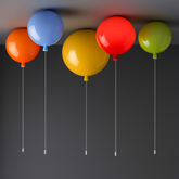 Lampa wisząca Abigali Baloon E27 do pokoju dziecięcego 20cm żółty