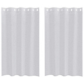 Firany Voile 2 pcs Jasnoszary 175 x 140 cm Poliester