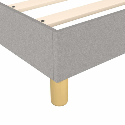Łóżko kontynentalne, jasnoszara, 80x200 cm, obita tkaniną model standard