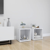 Szafki pod TV 2 szt., białe 37x35x37 cm materiał drewnopochodny