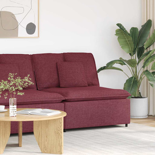Modułowy moduł centralny sofy z poduszkami Wino czerwone 100 cm