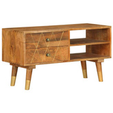 vidaXL Szafka pod TV, 85 x 35 x 47 cm, lite drewno mango