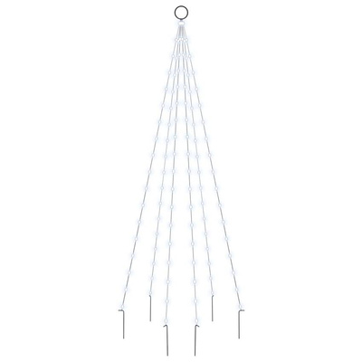 vidaXL Choinka do montażu na maszcie, 108 zimnych białych LED, 180 cm