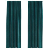 Zasłony zaciemniające 2 pcs Ciemna zieleń 140 x 260 cm Aksamit