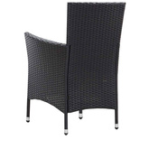 5-cz. zestaw mebli ogrodowych, rattan PE, czarny