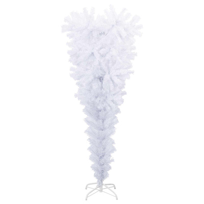 Sztuczna choinka z 150 diodami LED Biały 120 cm PVC i stal