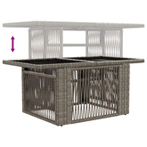 Zestaw Sof na Ogród 7 szt. Szary i ciemnoszary polirattan