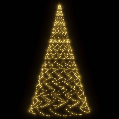 vidaXL Choinka do montażu na maszcie, 3000 ciepłych białych LED, 800cm