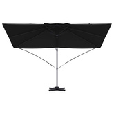 Parasol plażowy Czarny 351 x 250 x 260 cm Poliester i aluminium