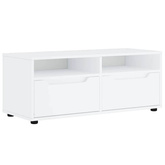 Szafka pod TV "VISNES" Biała 100x40x38 cm Drewno klejone