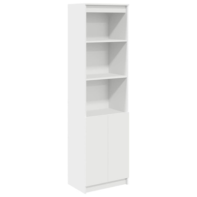 Komoda biała 50x35x180 cm Drewno klejone