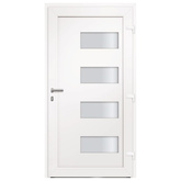 Drzwi frontowe, aluminium i PVC, antracytowe, 100x200 cm