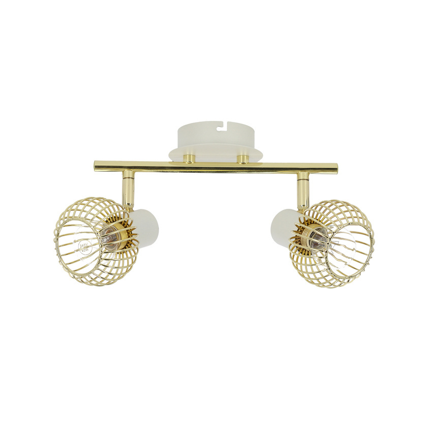 Lampa ścienna 2xE14 26cm Oslo 92-61805 Listwa Biały/Złoty