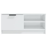 Szafka pod TV, wysoki połysk, biała, 80x35x36,5 cm
