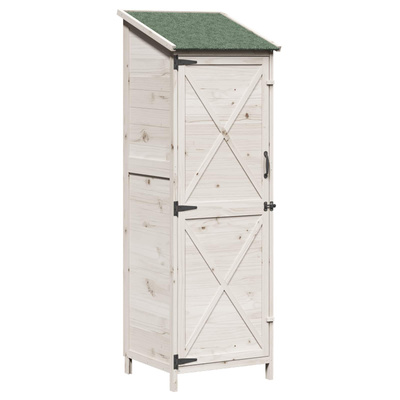 Shed ogrodowy Biały 59,5 x 56 x 176,5 cm Drewno Świerkowe