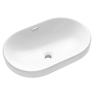Umywalka wpuszczana w blat egina 60 cm owalna CE-52-060-W Invena