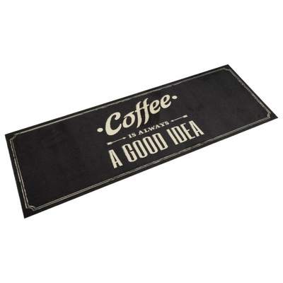 Dywanik kuchenny z napisem Coffee, 60x180 cm, aksamitny vidaXL