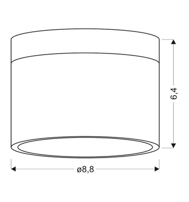 Lampa sufitowa tuba czarno-biała LED 4000K natynkowa Candellux 2273716