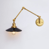 Kinkiet Retro nastawny Czarno Złoty Abruzzo Gloria