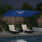 Parasol plażowy 352 x 251 x 265 cm Poliester i aluminium