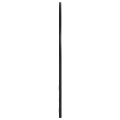 vidaXL Lustro ścienne, czarne, 100x70 cm, zakończone łukiem, żelazo