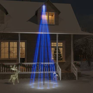 vidaXL Choinka do montażu na maszcie, 732 niebieskich diod LED, 500 cm
