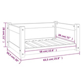 vidaXL Legowisko dla psa, miodowy brąz, 65,5x50,5x28 cm, sosnowe