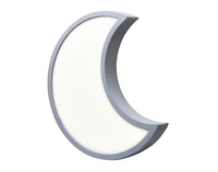 Moon lampa kinkiet szary 12W LED 3000K iq kids klosz biały