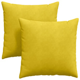 Poduszki na sofę 2 pcs Żółty 60 x 60 cm Tkanina sztruksowa