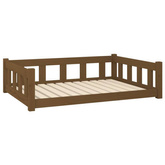 vidaXL Legowisko dla psa, miodowe, 105,5x75,5x28 cm, drewno sosnowe
