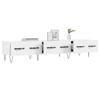 Szafka pod TV, biała, 150x36x30 cm, materiał drewnopochodny vidaXL