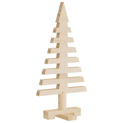 vidaXL Drewniana choinka do udekorowania, 60 cm, lite drewno sosnowe