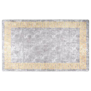 vidaXL Dywan z możliwością prania, szaro-złoty, 150x230 cm