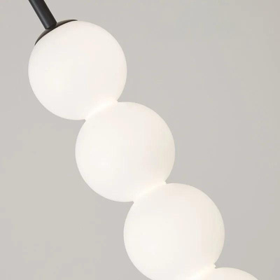 Nowoczesna minimalistyczna sferyczna lampa wisząca TRIO Czarna