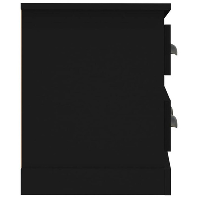 vidaXL Szafka pod TV, czarna, 100x35,5x45 cm, materiał drewnopochodny