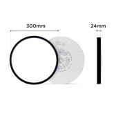 PLAFON SUFITOWY LED OKRĄGŁY CZARNA 24W NEUTRALNA IP44-30cm