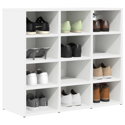 Szafka na buty Biały 77,5 x 30 x 67 cm Materiał drewnopochodny