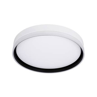 Florida lampa sufitowa plafon biały+czarny 24w led 39 cm klosz biały