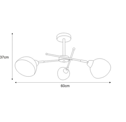 Lampa sufitowa K-JSL-1286/3-2 z serii HORNET KAJA