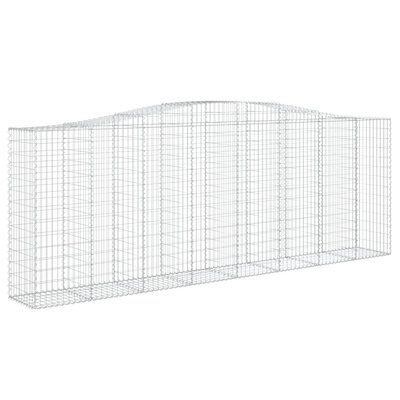 Kosze gabionowe, 2 szt, 400x50x140/160 cm, galwanizowane żelazo