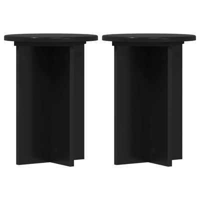 Stojak na rośliny 2 pcs Czarny ?29,5 x 40 cm
