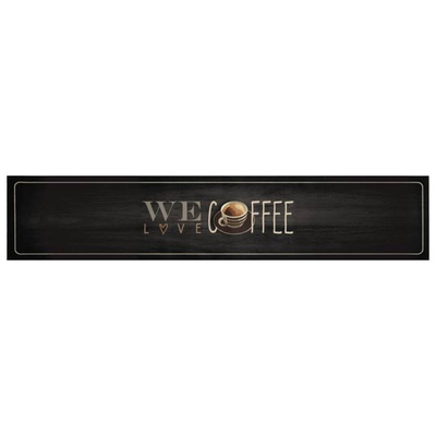 vidaXL Dywanik kuchenny z napisem Coffee, 60x300 cm, aksamitny