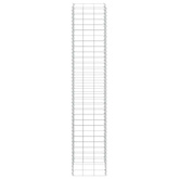 Wysokie donice gabionowe, 3 szt., 30x30x150 cm, żelazo