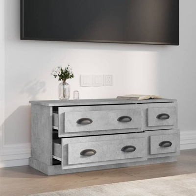 vidaXL Szafka pod TV, szarość betonu, 100x35,5x45 cm