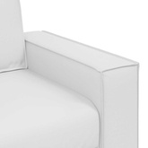 Fotel Biały 100 cm Skóra ekologiczna
