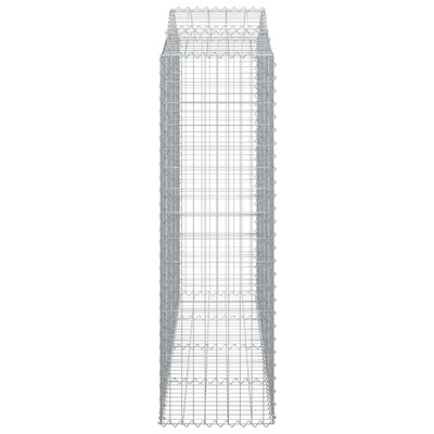 Kosze gabionowe, 18 szt, 200x50x160/180cm, galwanizowane żelazo